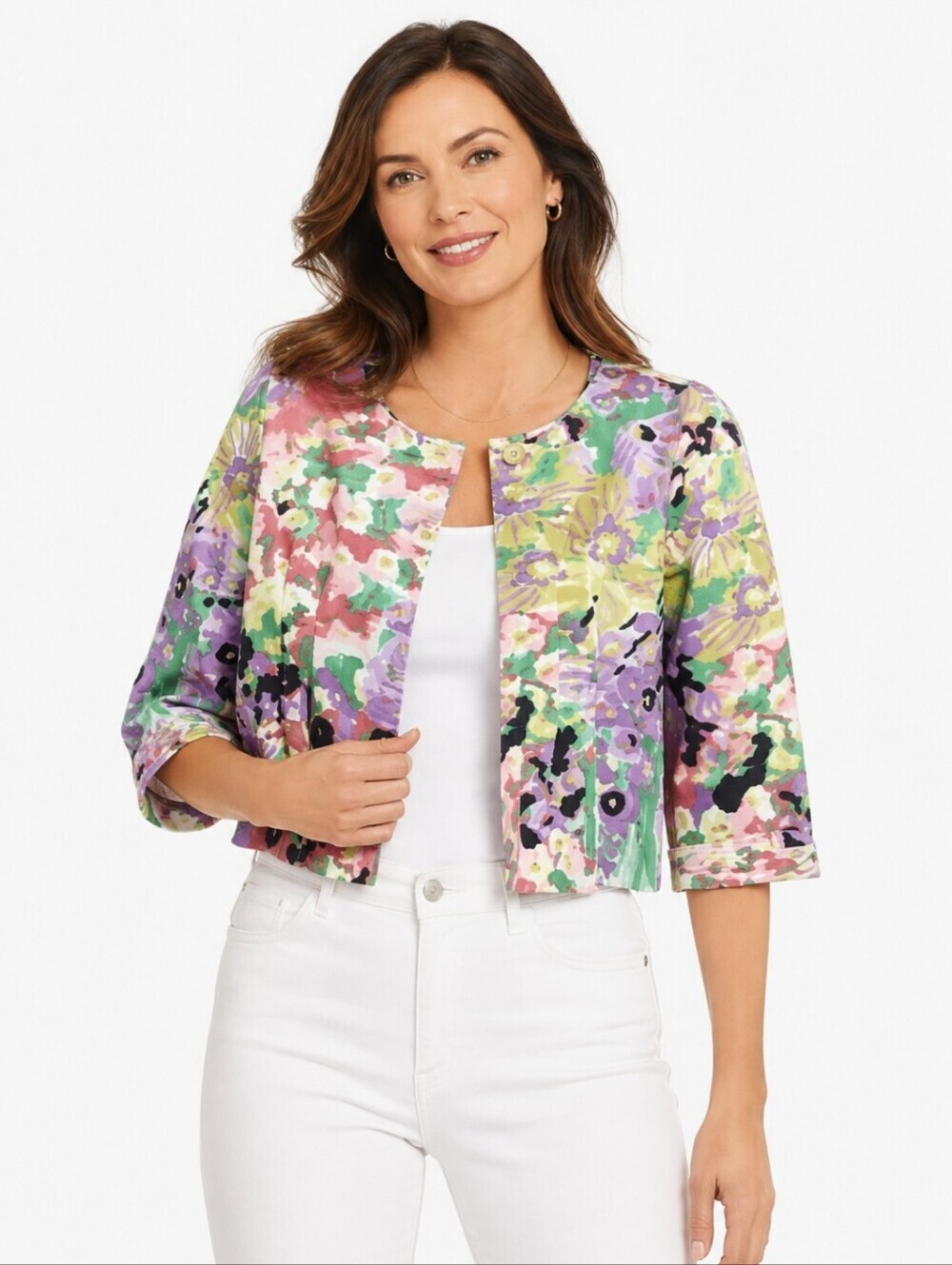 Elie Tahari Ladies Multi Color Snap Closure Blazer